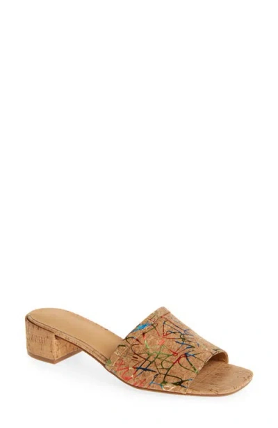 Chocolat Blu Cindy Slide Sandal In Graffiti Cork