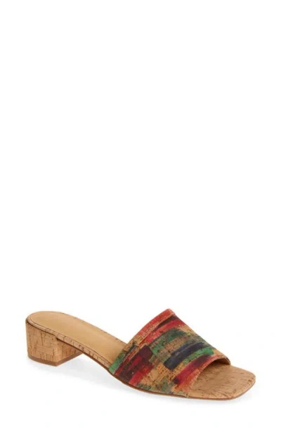 Chocolat Blu Cindy Slide Sandal In Multi Cork