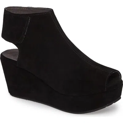 Chocolat Blu Cutout Wedge Sandal In Black