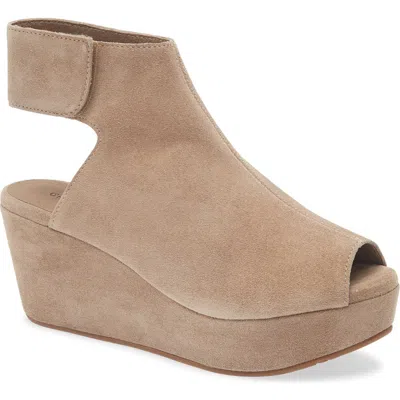 Chocolat Blu Cutout Wedge Sandal In Brown