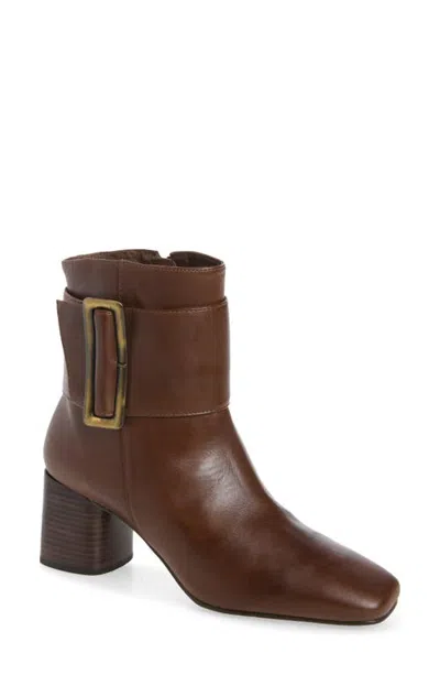 Chocolat Blu Darsie Leather Bootie In Brown Leather