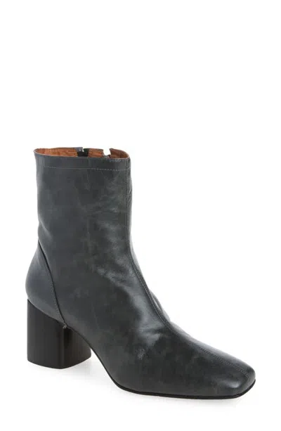 Chocolat Blu Darya Leather Ankle Bootie In Black Leather