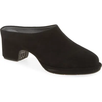 Chocolat Blu Dune Platform Mule In Black Suede