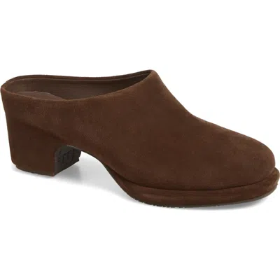 Chocolat Blu Dune Platform Mule In Chocolate Suede