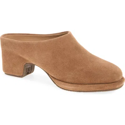 Chocolat Blu Dune Platform Mule In Toffee Suede