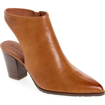 Chocolat Blu Ellison Pointed Toe Bootie In Caramel Leather