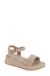 Chocolat Blu Elly Ankle Strap Platform Wedge Sandal In Brown