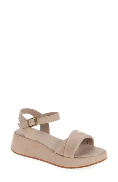 Chocolat Blu Elly Ankle Strap Platform Wedge Sandal In Brown