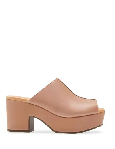 Chocolat Blu Gadis Sandal In Camel Leather In Brown