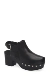 Chocolat Blu Galla Slingback Peep Toe Platform Clog In Black