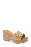 Chocolat Blu Gani Platform Slide Sandal In Brown