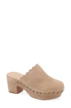 Chocolat Blu Gareth Platform Mule In Latte Suede-shearling