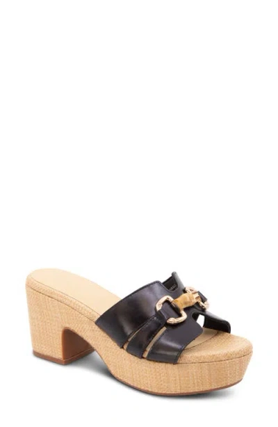 Chocolat Blu Gianna Platform Slide Sandal In Black