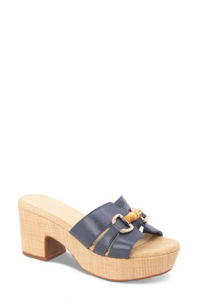 Chocolat Blu Gianna Platform Slide Sandal In Blue
