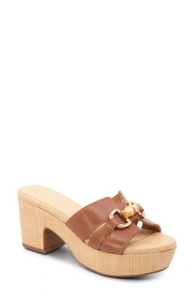 Chocolat Blu Gianna Platform Slide Sandal In Neutral