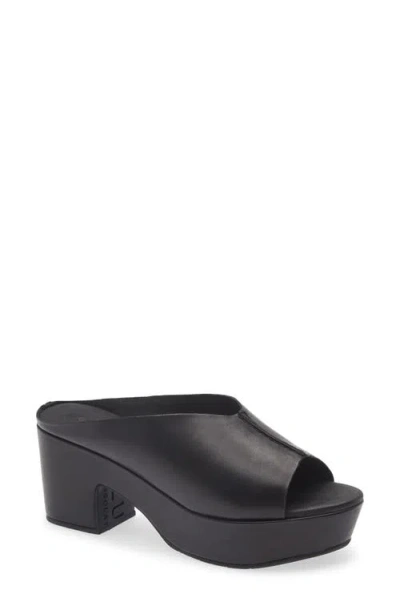 Chocolat Blu Gito Platform Slide Sandal In Black