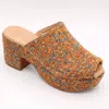 Chocolat Blu Gwyn Platform Sandal In Multi