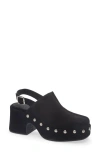 Chocolat Blu Harley Slingback Platform Clog In Black