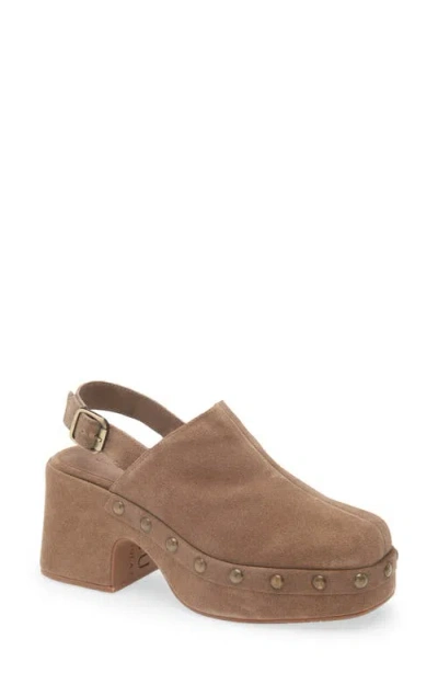 Chocolat Blu Harley Slingback Platform Clog In Brown