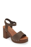 Chocolat Blu Holand Ankle Strap Platform Sandal In Crazy Horse Leather