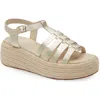 Chocolat Blu Lark Platform Sandal In Gold Leather