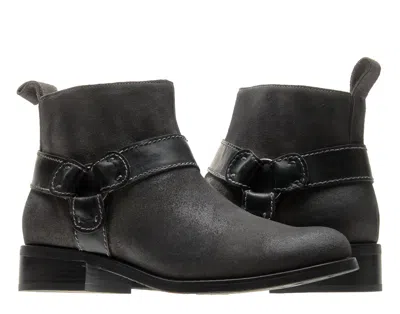 Chocolat Blu Lea Grey Women's Ankle Boot In Black