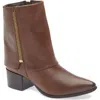 Chocolat Blu Leeza Block Heel Bootie In Brown