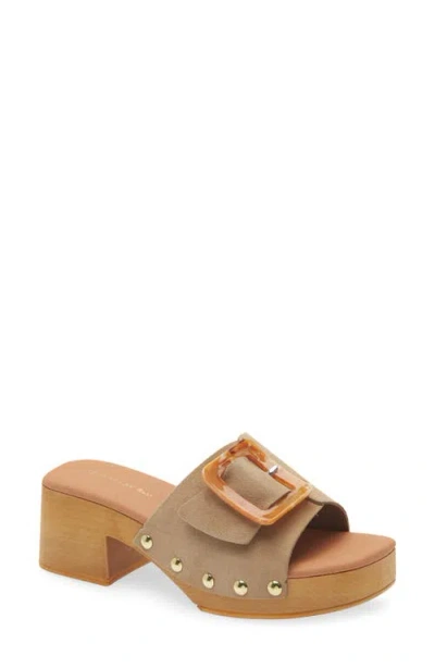 Chocolat Blu Lio Platform Slide Sandal In Brown