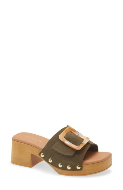 Chocolat Blu Lio Platform Slide Sandal In Brown