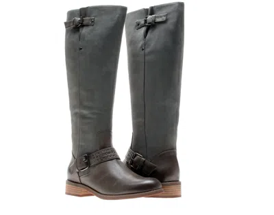 Chocolat Blu Louisa Grey Women's Knee Hi Boot In Gray