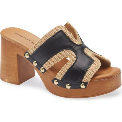 Chocolat Blu Mae Platform Sandal In Black