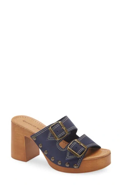 Chocolat Blu Mega Platform Sandal In Blue