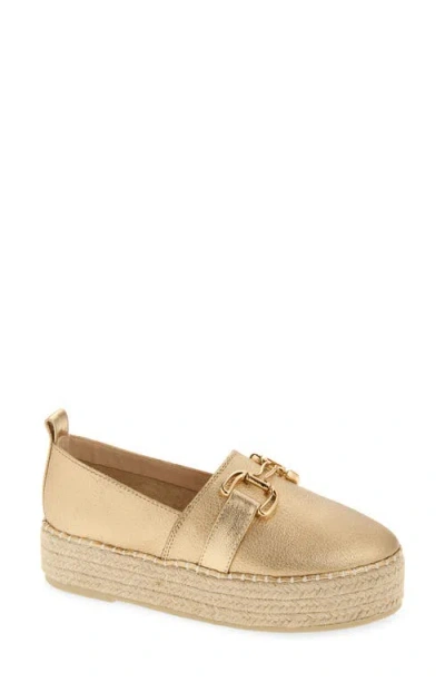 Chocolat Blu Nabi Platform Espadrille In Gold