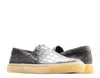 Chocolat Blu Neve Grey Snake Print Leather Women's Slip-on Sneaker