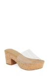 Chocolat Blu Vika Platform Slide Sandal In Clear Vinyl