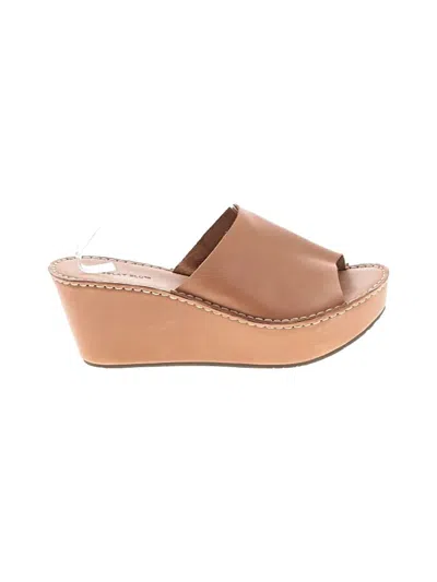 Pre-owned Chocolat Blu Wedges In Tan
