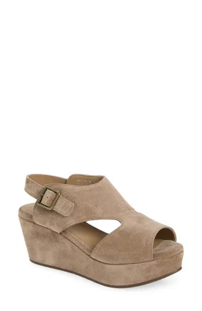 Chocolat Blu Werner Leather Wedge Sandal In Multi