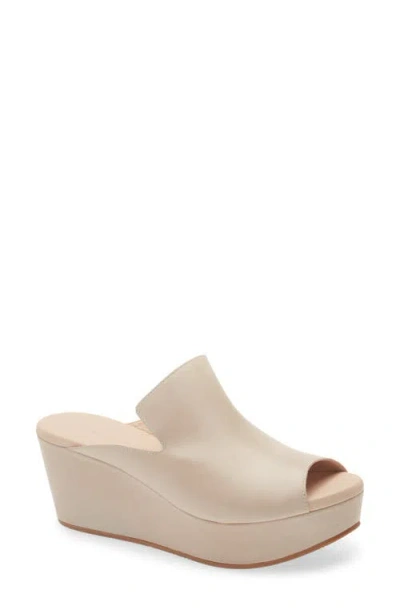 Chocolat Blu Whisper Platform Wedge Sandal In White