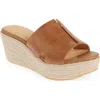 Chocolat Blu Willena Espadrille Platform Sandal In Camel Leather