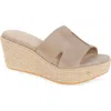 Chocolat Blu Willena Espadrille Platform Sandal In Taupe Leather