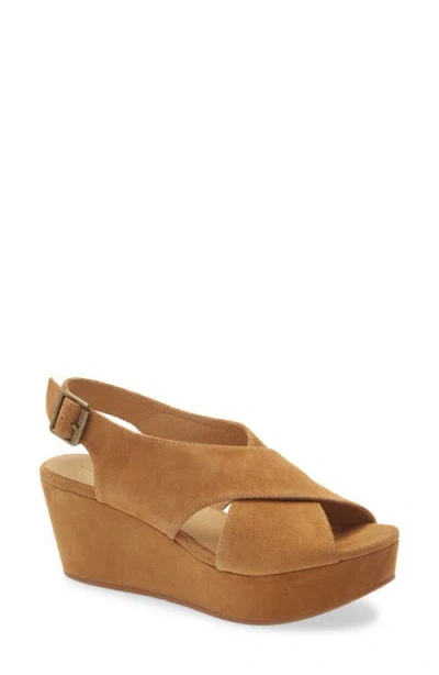 Chocolat Blu Wim Platform Wedge Sandal In Brown