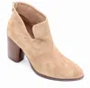 Chocolat Blu Women Audrey Heeled Bootie In Latte Suede