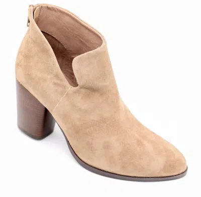 Chocolat Blu Women Audrey Heeled Bootie In Latte Suede