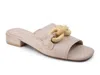 Chocolat Blu Women's Bell Leather Sandal In White Sand In Sand