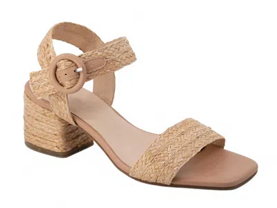 Chocolat Blu Women Dianna Sandals In Toast Raffia In Brown