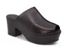 Chocolat Blu Women's Gadis Platform Slides In Black Leather In Black