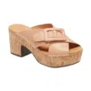 Chocolat Blu Women's Galaxy Platform Sandal In Nude Leather In Multi