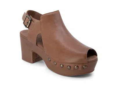 Chocolat Blu Women's Galla Sandal In Brown Leather
