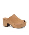 Chocolat Blu Women Garnnet Platform Sandal In Tan Suede In Multi