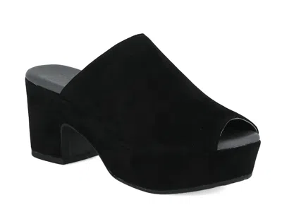 CHOCOLAT BLU WOMEN'S GARNNET SUEDE WEDGE IN BLACK